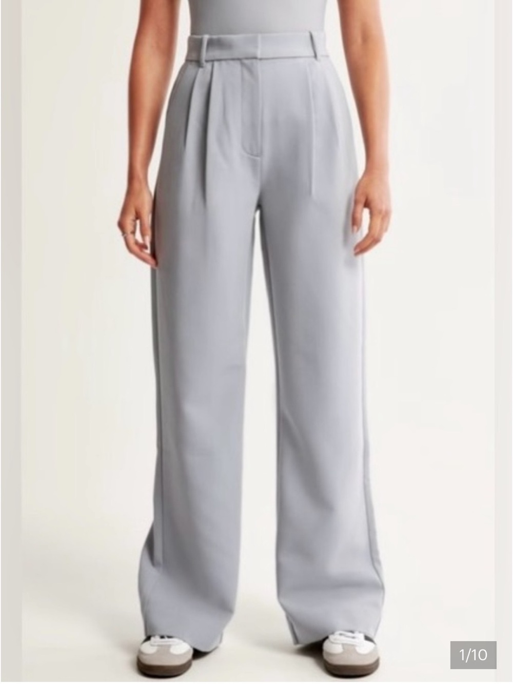 Abercrombie & Fitch Sloane Wide Leg Pants in Gray